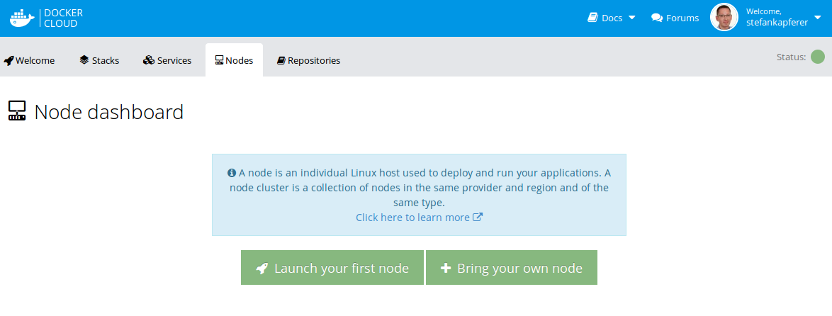 Launch first Node